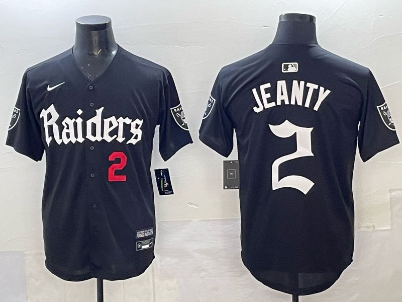 Men 2025 Oakland Raiders 2 Jeanty Black 6th generation Joint Name Nike Limited NFL Jersey style 04